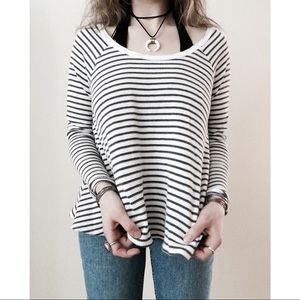 We the Free Striped Thermal Knit Tee